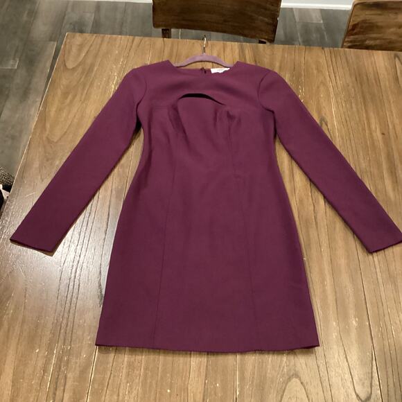 Revolve Likely Keller Long Sleeve Mini Dress bodycon cut out in Purple Plum sz 4 - Picture 8 of 15